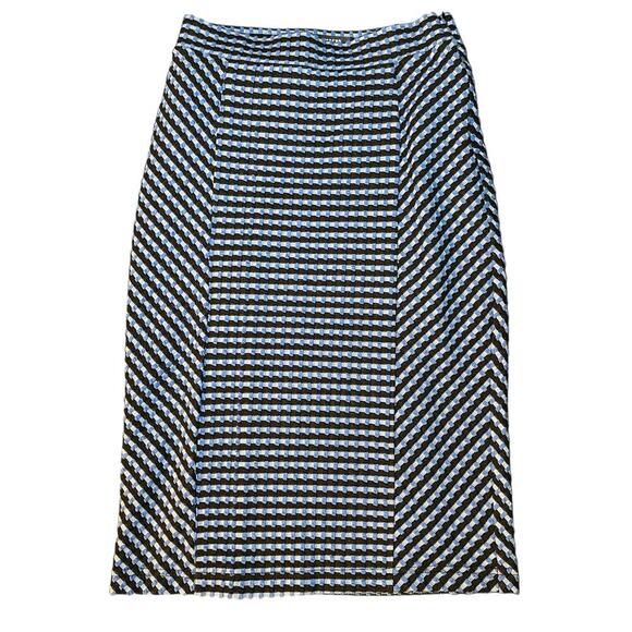 Maeve by Anthropologie Blue Textured Geometric Pencil Skirt Size XS - Picture 4 of 11